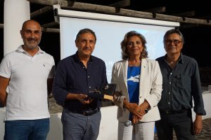 Rosalba Giugni e Carlo Tricoli con i sindaci di Santa Marina Salina e Leni